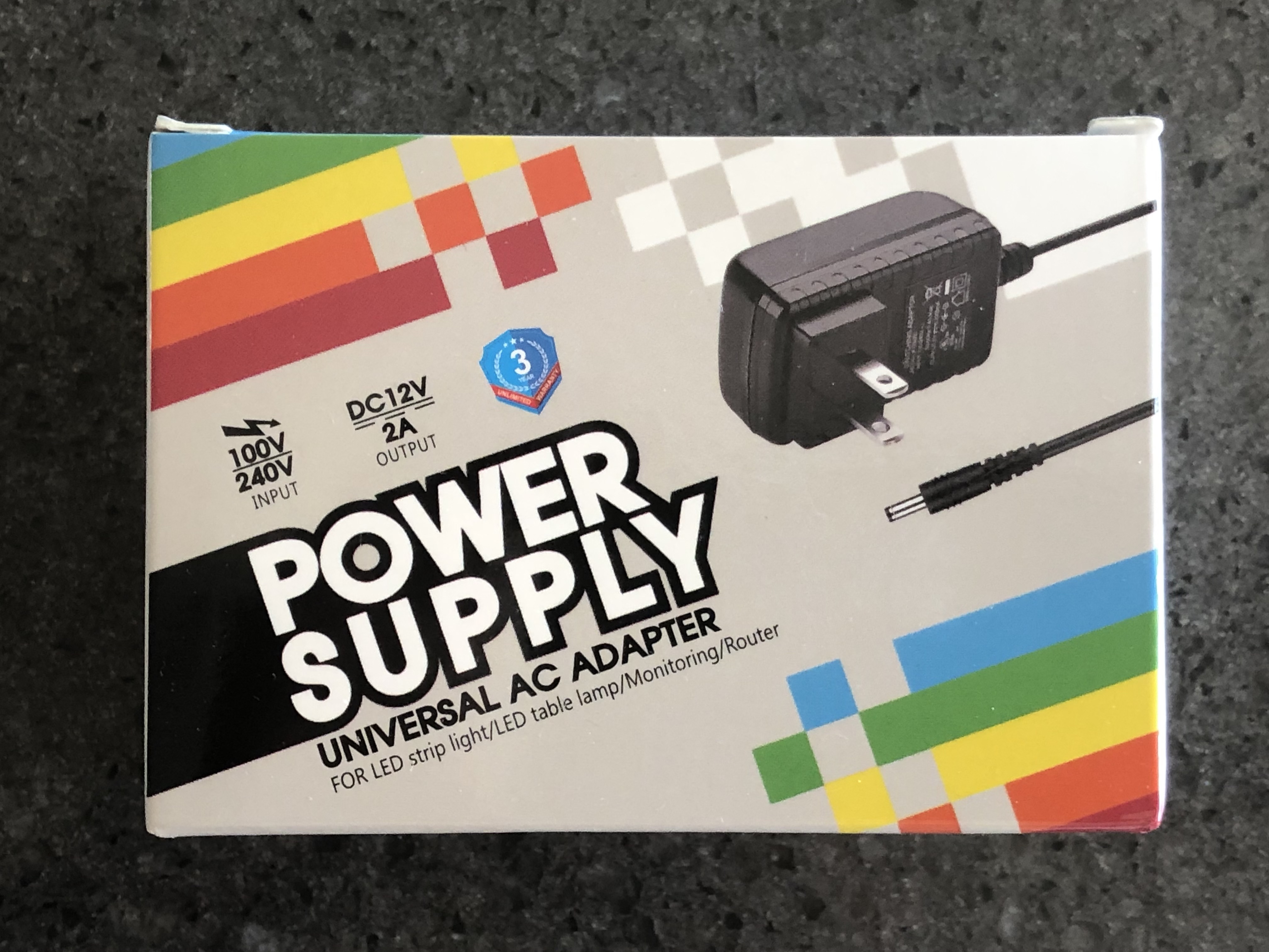 12V DC power adapter